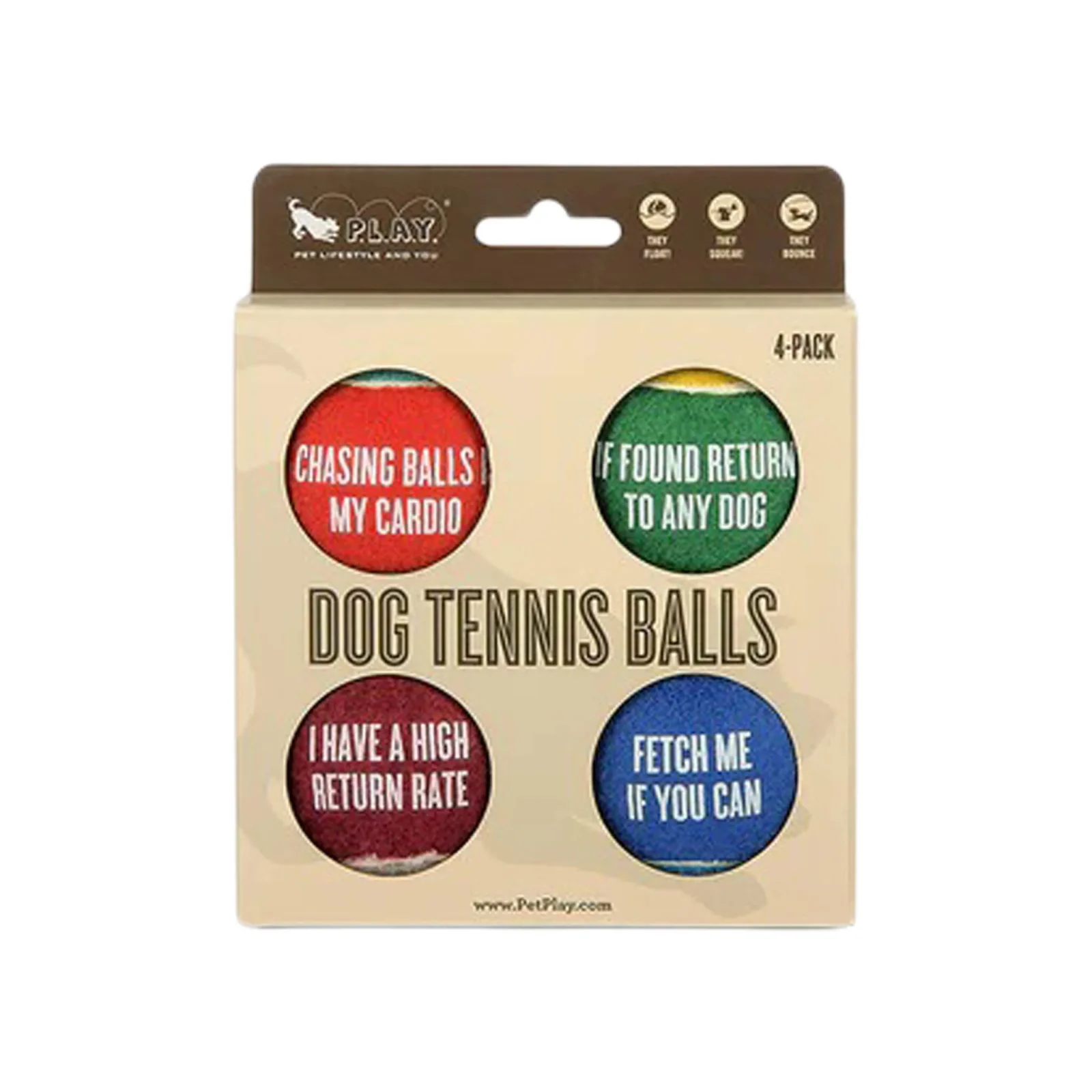 P.L.A.Y. Tennis Ball Dog Toys