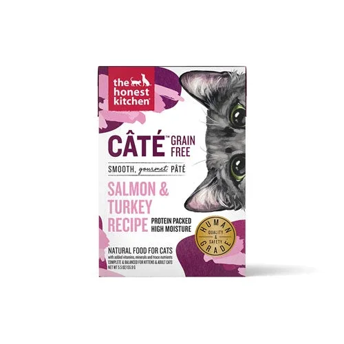 Honest Kitchen Cat Cate Salmon and Turkey, 5.5 oz each, Case of 12