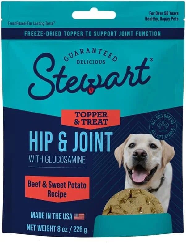 Stewart Healthy Hips Beef Sweet Potato with Glucosamine Freeze-Dried Dog Food Topper or Treats