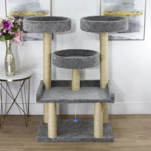 Maine Coon Cat Tree | Heavy Duty Solid Wood Tower for Large Cats