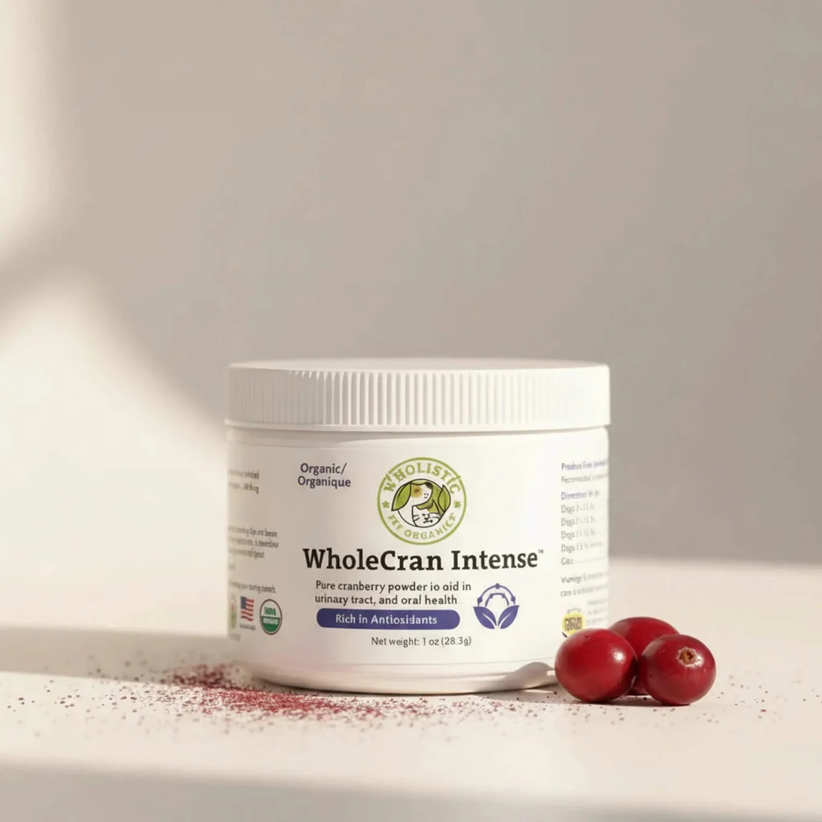 Wholistic Pet Organics WholeCran Intense Pure Cranberry Powder for Dogs & Cats - Image 2