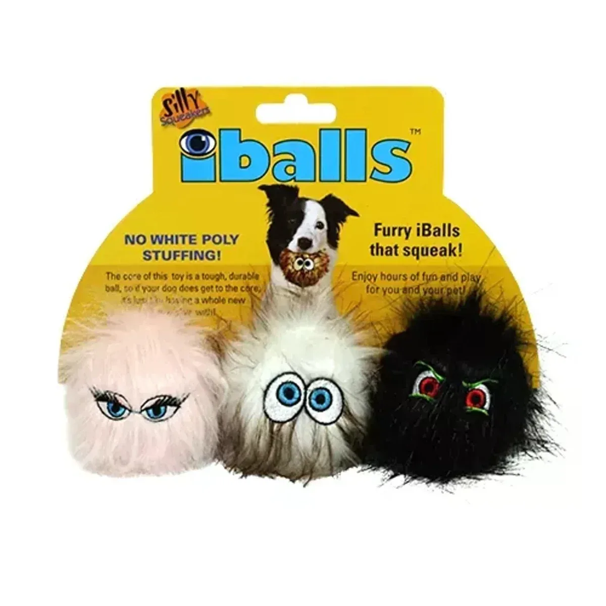Silly Squeaker iBall Small Black Brown Pink - Image 2
