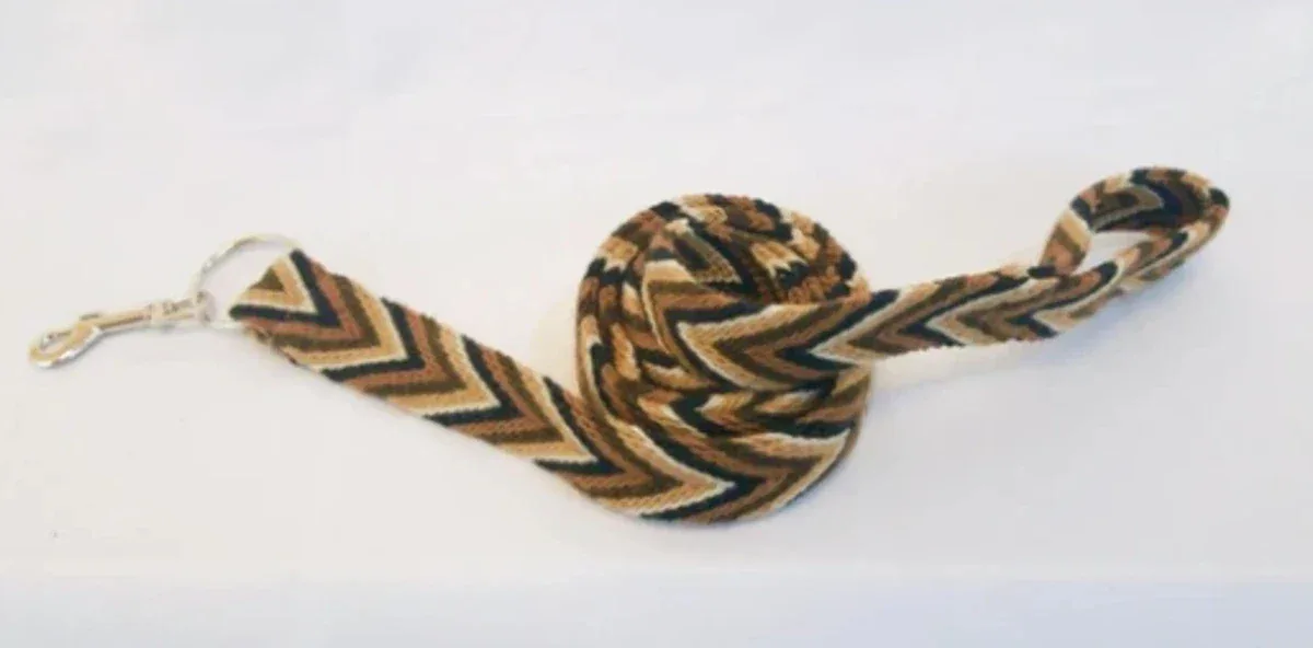 Brown Handmade Wayuu Pet Dog Leash