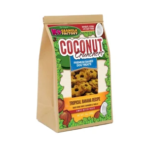 K9 Granola Factory Coconut Crunchers Dog Biscuits Tropical Banana, 14 oz