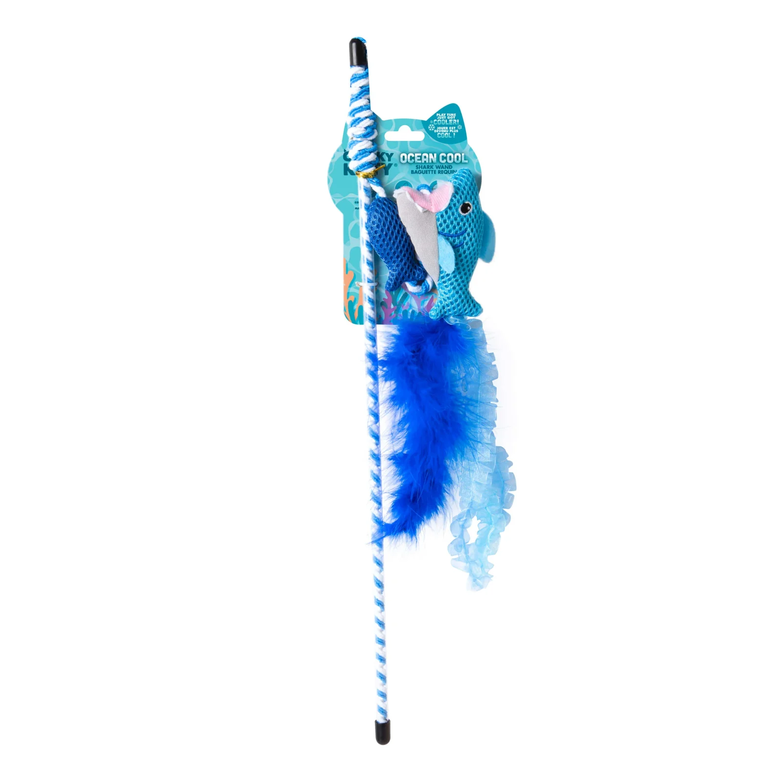 Quirky Kitty Cool Shark Wand – Interactive Cooling Cat Toy with Catnip - Image 2