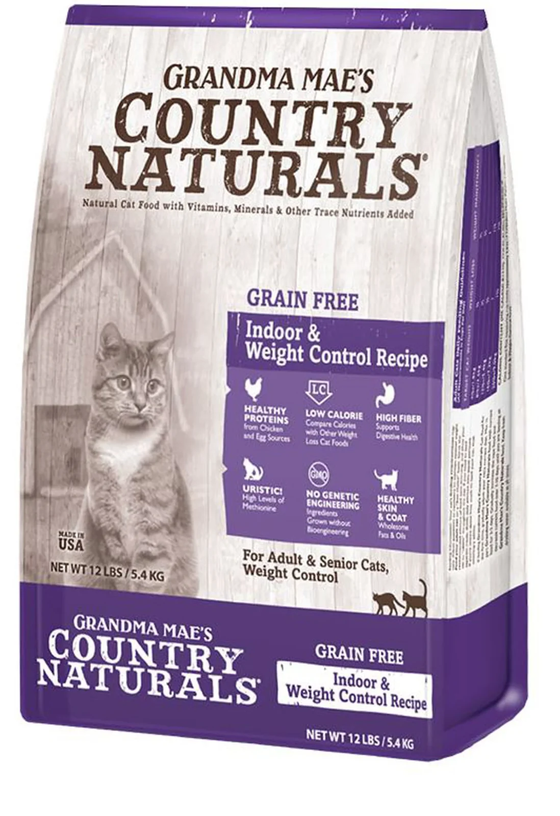 Grandma Mae's Country Naturals Grain-Free Indoor & Weight Control Dry Cat Food Chicken, 4 lb
