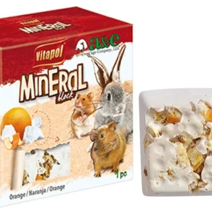 A&E Cages VitaPol Lime-Mineral Block for Small Animals Orange, 40 g