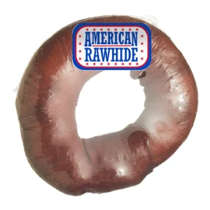 Savory Prime American Rawhide Beef-Hide Donut Natural Dog Chew - 4 Inch