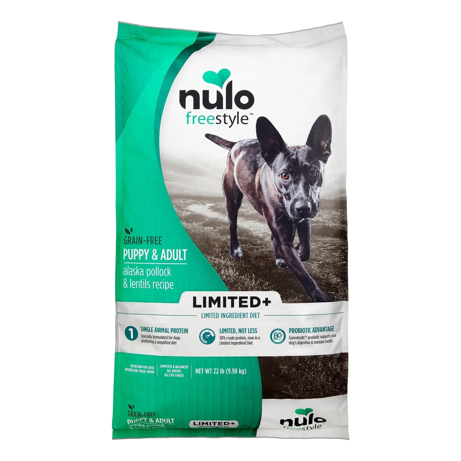 Nulo Freestyle Grain-Free Limited Ingredient Alaskan Pollock and Lentils Puppy and Adult Dry Dog Food