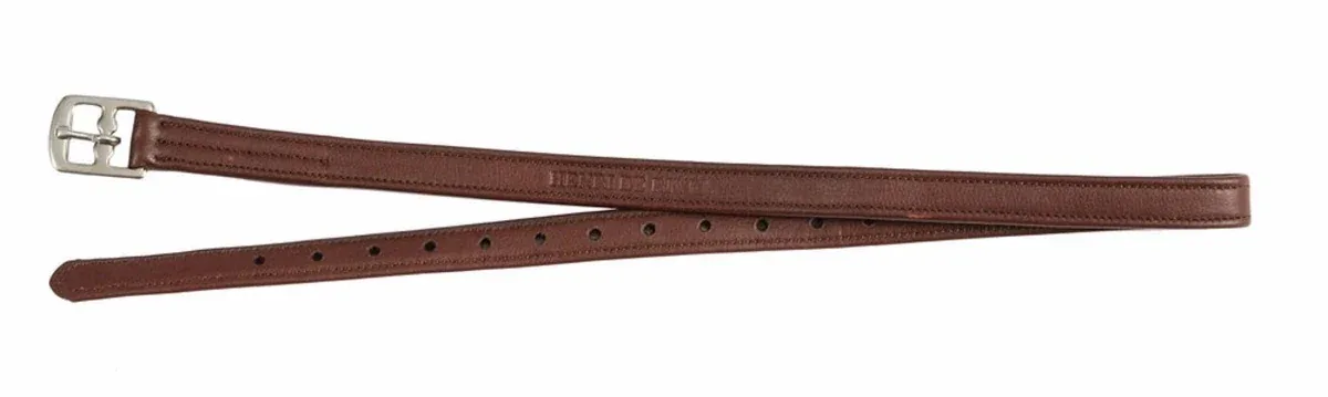 JPC Equestrian Henri de Rivel Leadline Triple Covered Stirrup Leather, Havana - Image 2