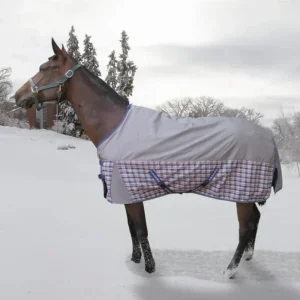 Horse Turnout Blanket - TuffRider Major 1200D Ballistic Medium Weight 220 g Standard Neck Plaid Blanket