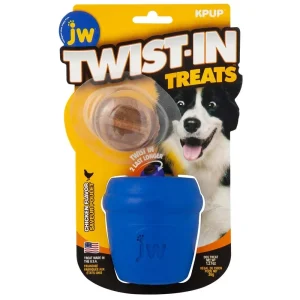 JW Pet Twist-in Treats Toy & Treat Dog Toy Blue, 1.27 oz