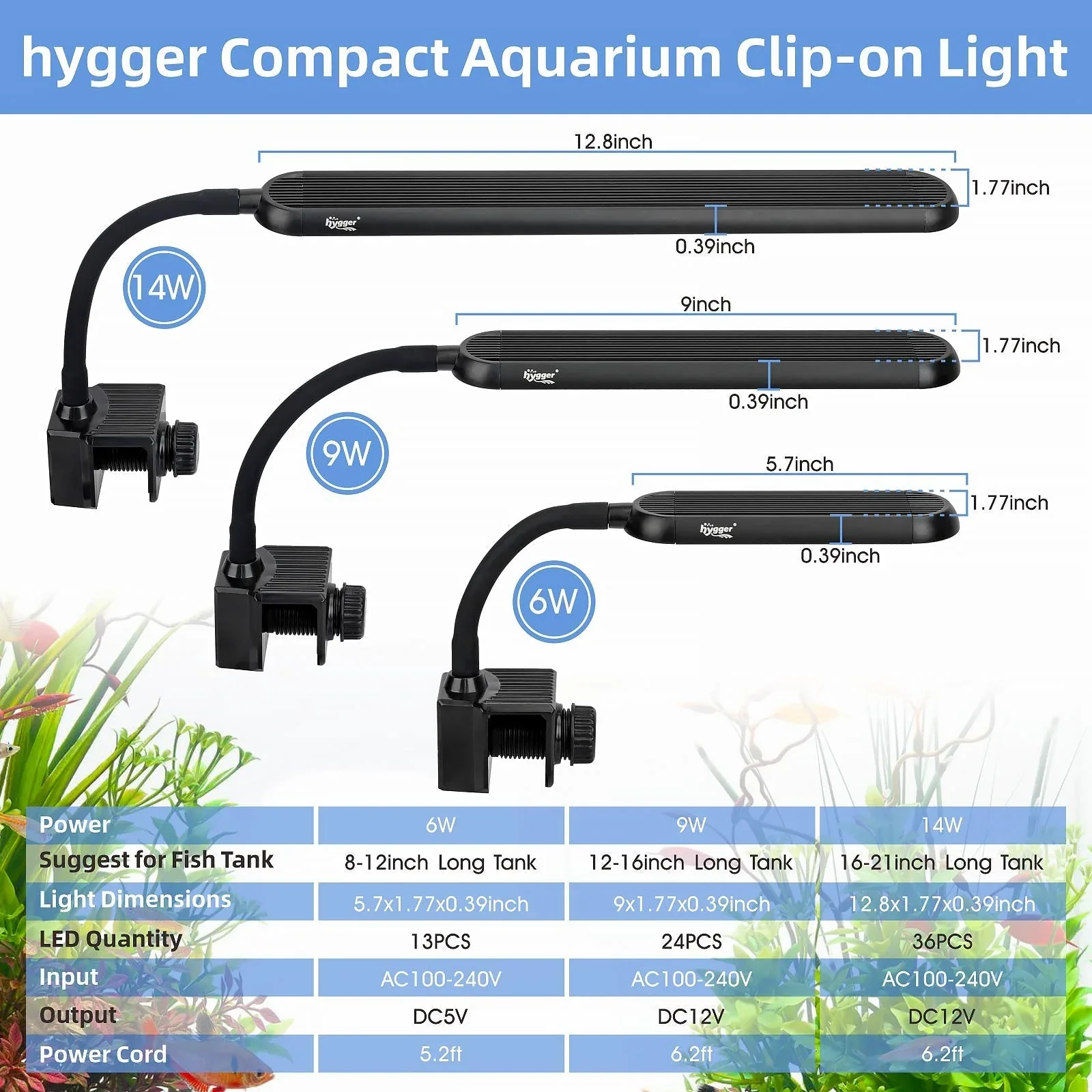 Hygger LED Light - Nano Clip-On - Image 2