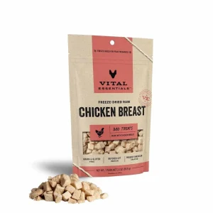 Vital Essentials Freeze-Dried Chicken Breast Dog Treats, 2.1 oz