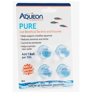 Aqueon PURE Live Beneficial Bacteria 4 ct, 6 ct, 10 gal