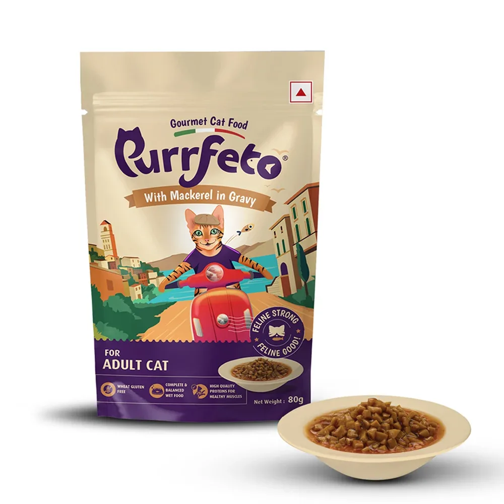 Purrfeto Mackerel in Gravy Adult Cat Wet Food