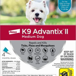 K9 Advantix Ii Dog Medium Teal 4-Count