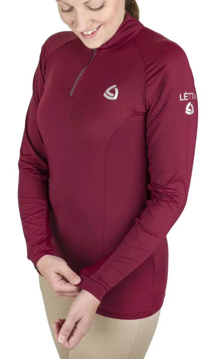 Lettia Women Quarter-Zip Neck UPF 50+ Sun Shirt - Image 2