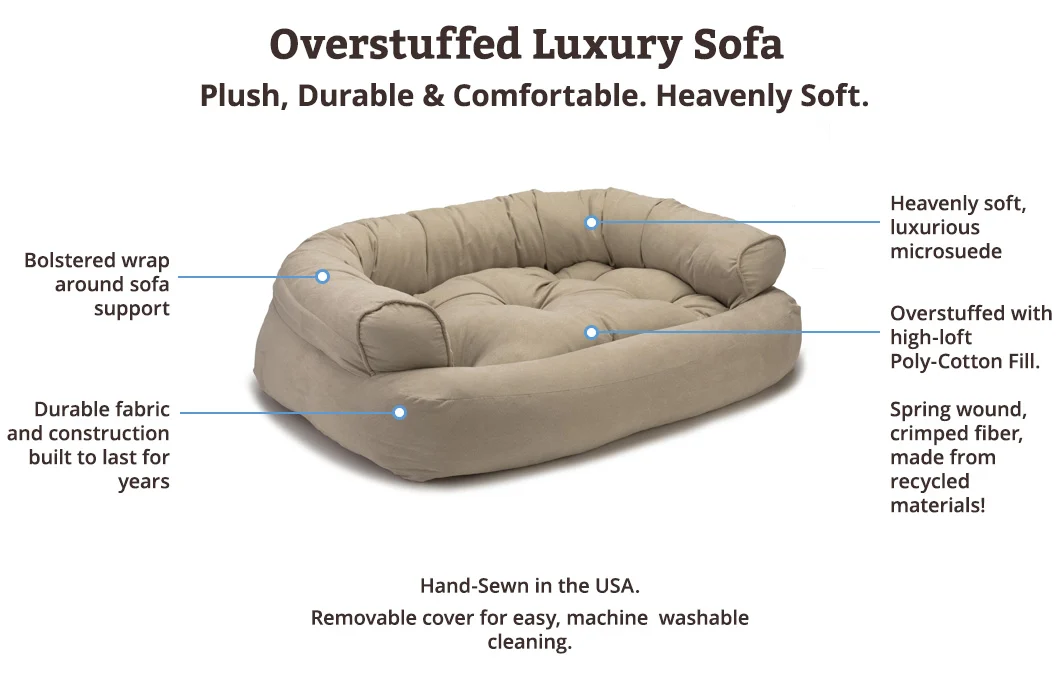 Overstuffed Luxury Dog Sofa - Image 2