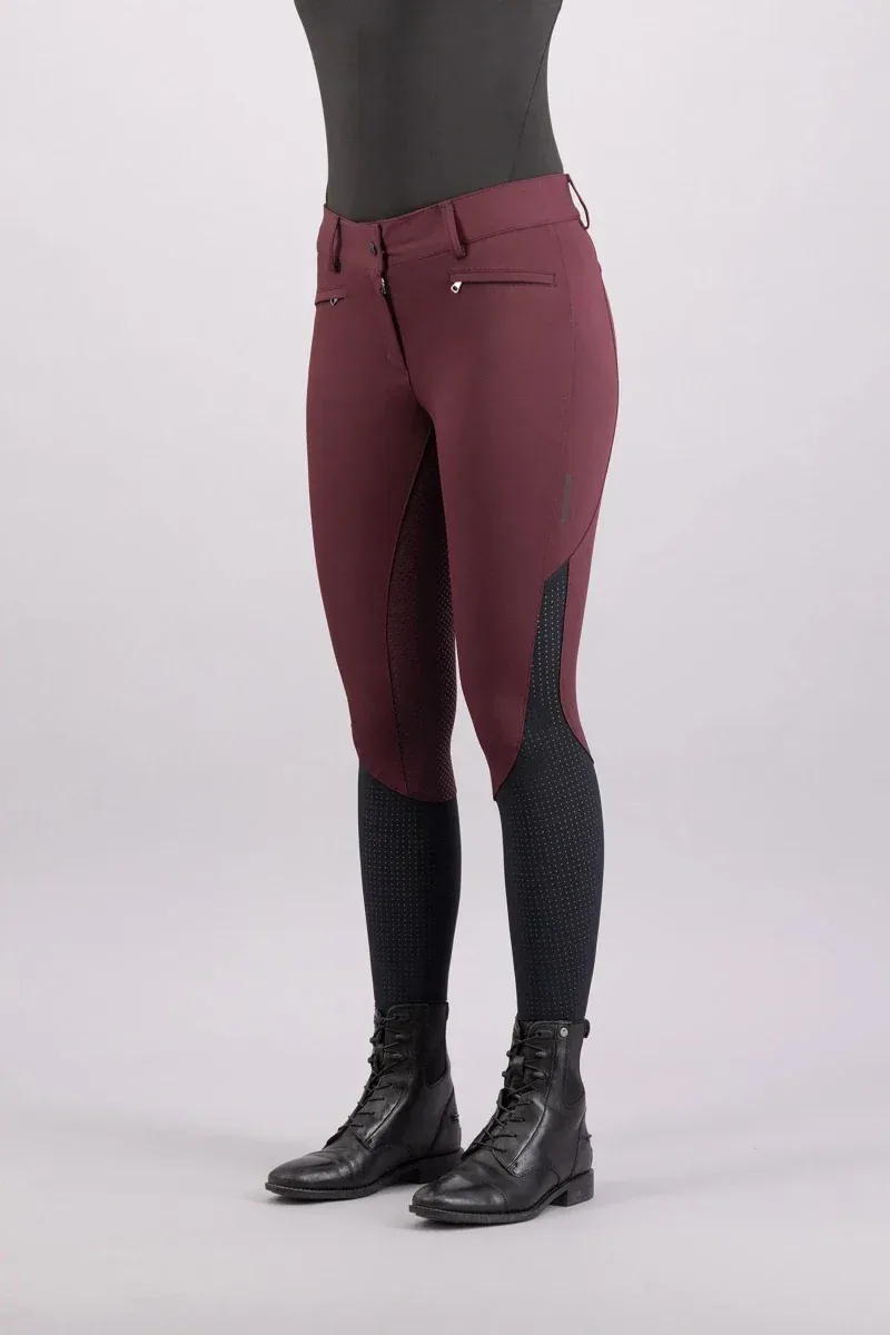 Euro-Star Riding Breeches ESAirflow FullGrip-Dark Berry, 38 in - Image 2