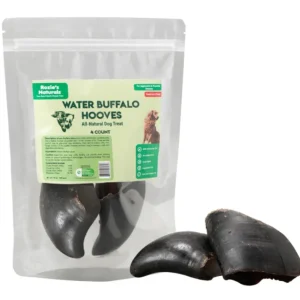 WATER BUFFALO HOOVES-100% Natural, High Protein, Long-Lasting, Grain-Free, Gluten-Free, Dog Dental Dog Treat & Chews, 4 ct-10 oz
