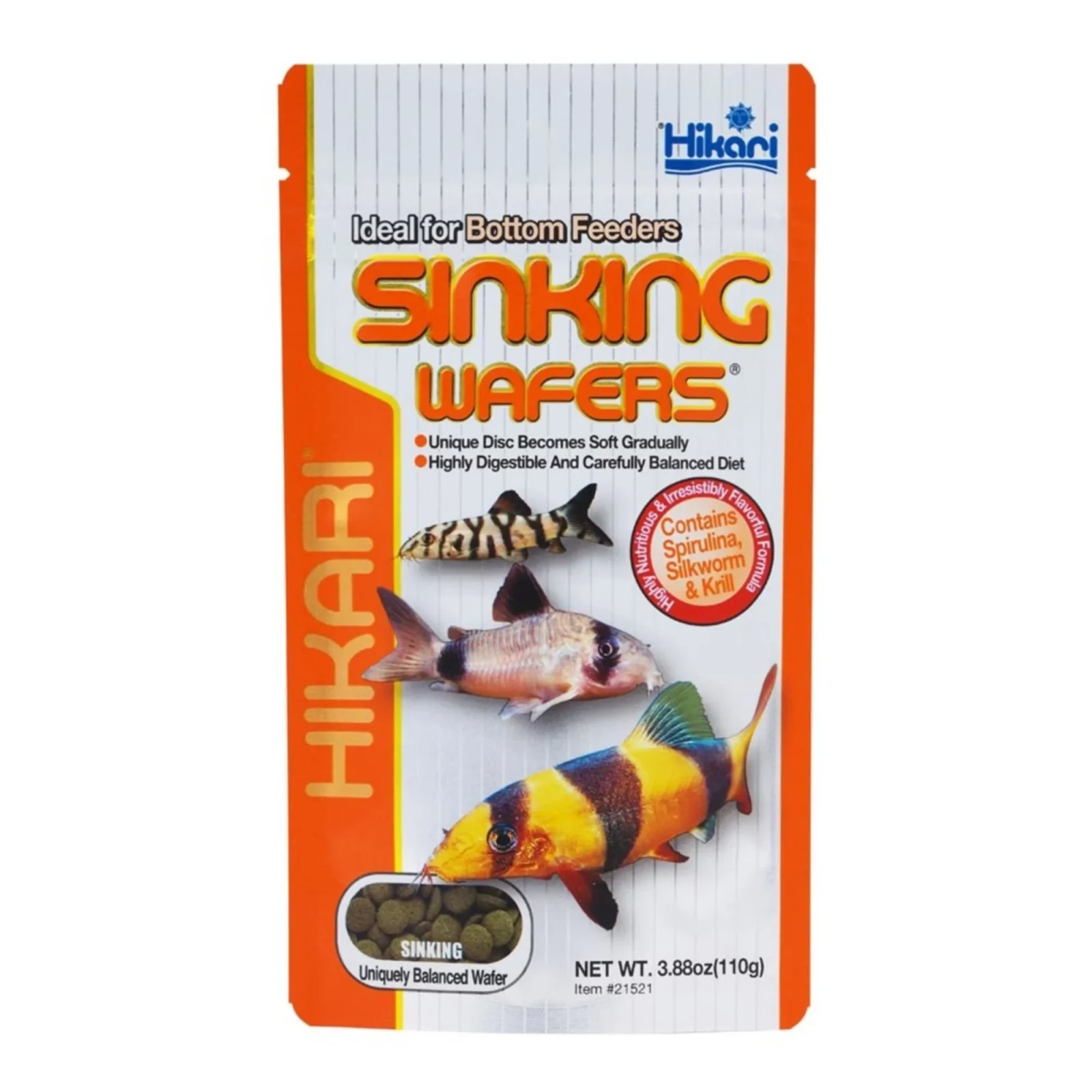 Hikari USA Sinking Wafers Rapidly Sinking Wafer Fish Food 3.88 oz