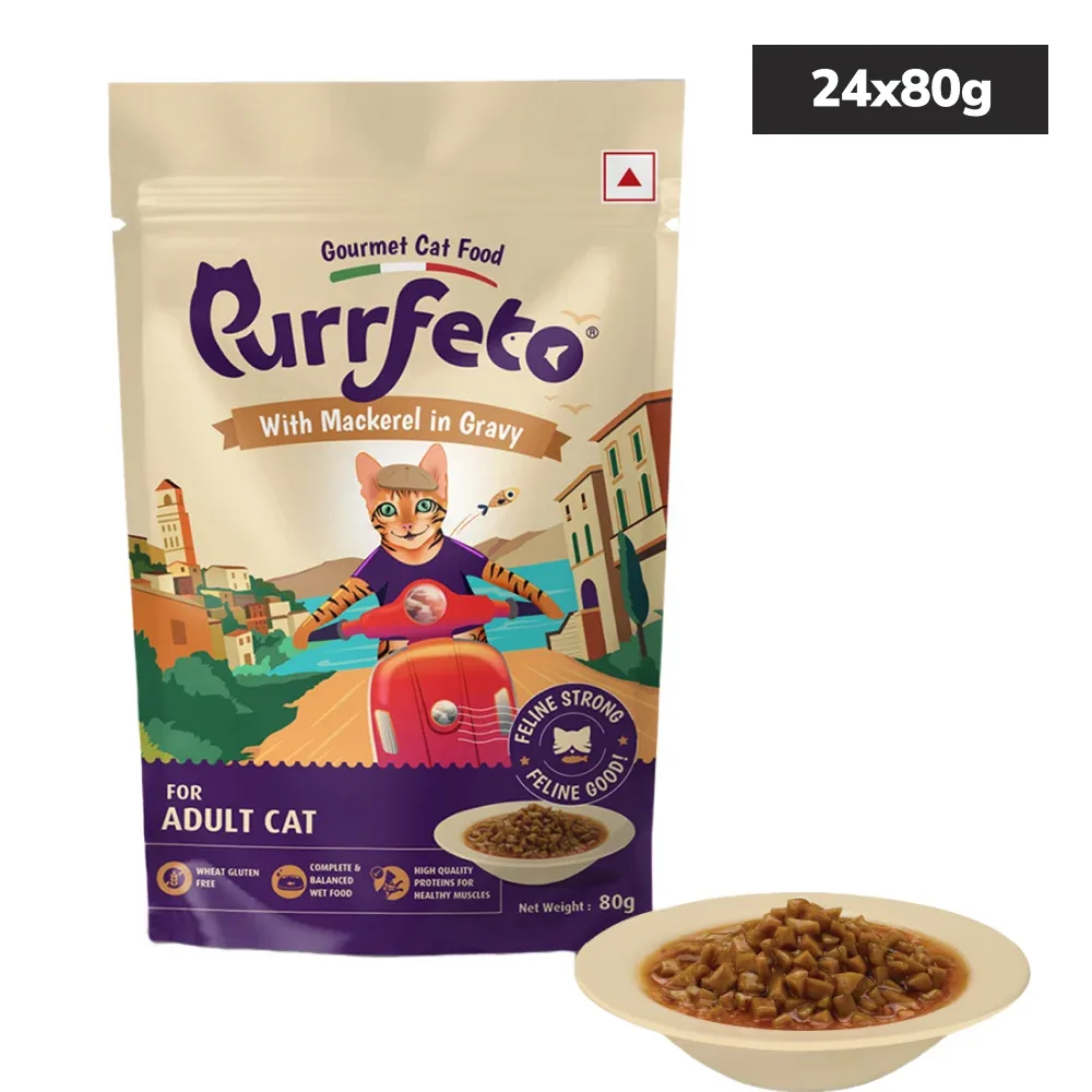 Purrfeto Mackerel in Gravy Adult Cat Wet Food - Image 2
