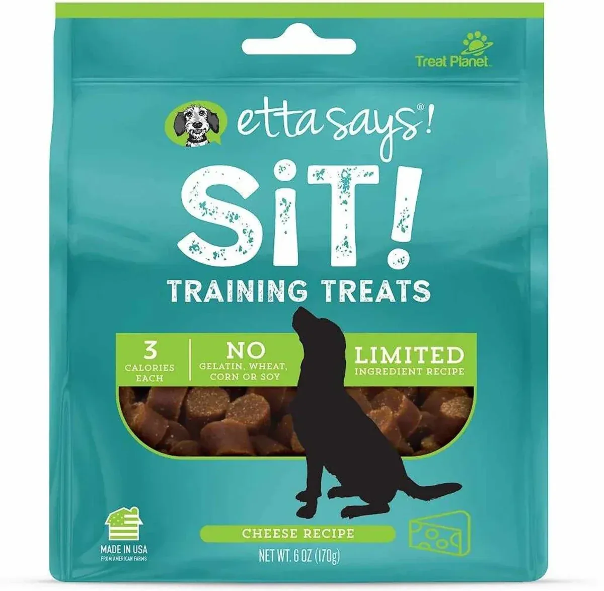 Etta Says! Sit! Dog Training Dog Treats Cheese Recipe 6 oz - Image 2