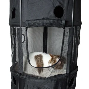 Pet Life ® 'Climber-Tree' Play-Active Travel Collapsible Lightweight Kitty Cat Tree House Lounger