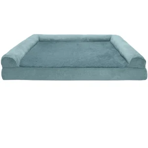 FurHaven Plush & Suede Pillow Sofa Pet Bed - Deep Pool (Jumbo)