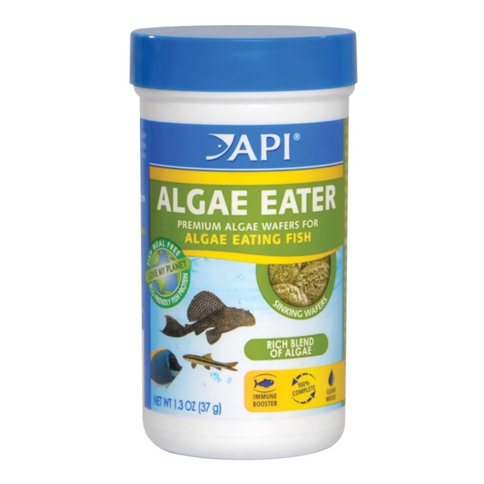 API Algae Eater Premium Sinking Wafer Fish Food, 1.3 oz