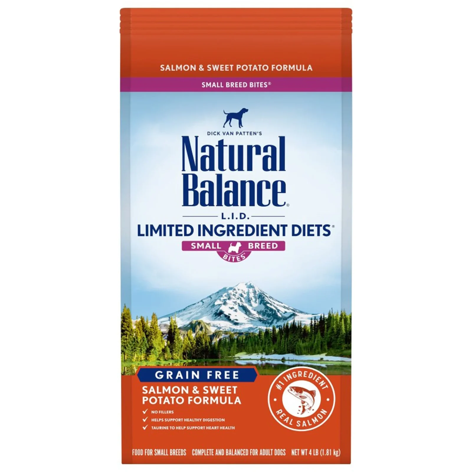 Natural Balance Pet Foods Limited Ingredient Grain-Free Small Breed Dry Dog Food Salmon & Sweet Potato, 4 lb