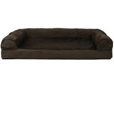 FurHaven Plush & Suede Orthopedic Sofa Pet Bed - Espresso (Jumbo Plus) - Image 2