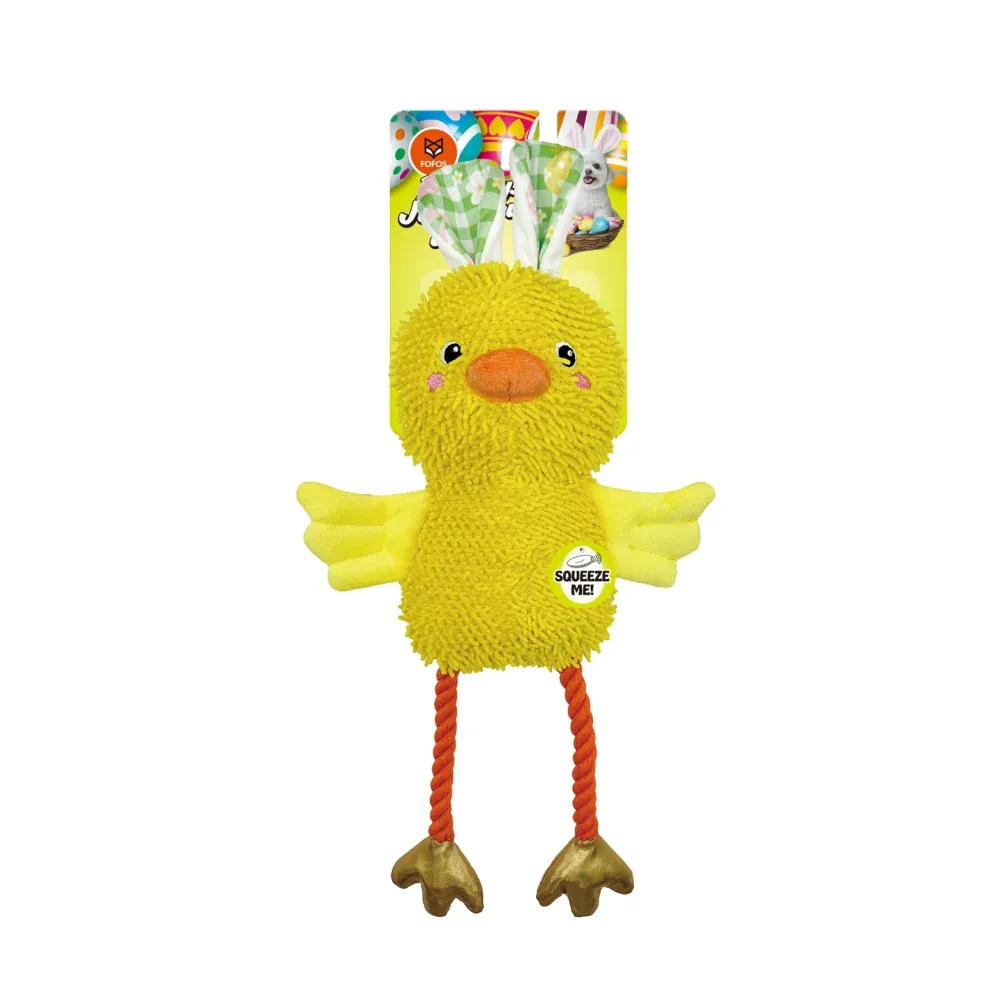 Fofos Easter Duck Noodle Plush Rope Toy for Dogs