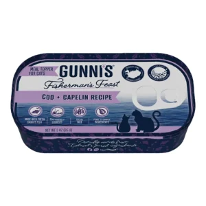 Gunni's Pet Grain-Free Wet Cat Food - Cod, Salmon and Capelin, 3 oz each, Case of 17