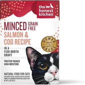 Honest Kitchen Cat Minced Salmon Cod, 5.5 oz each, Case of 12