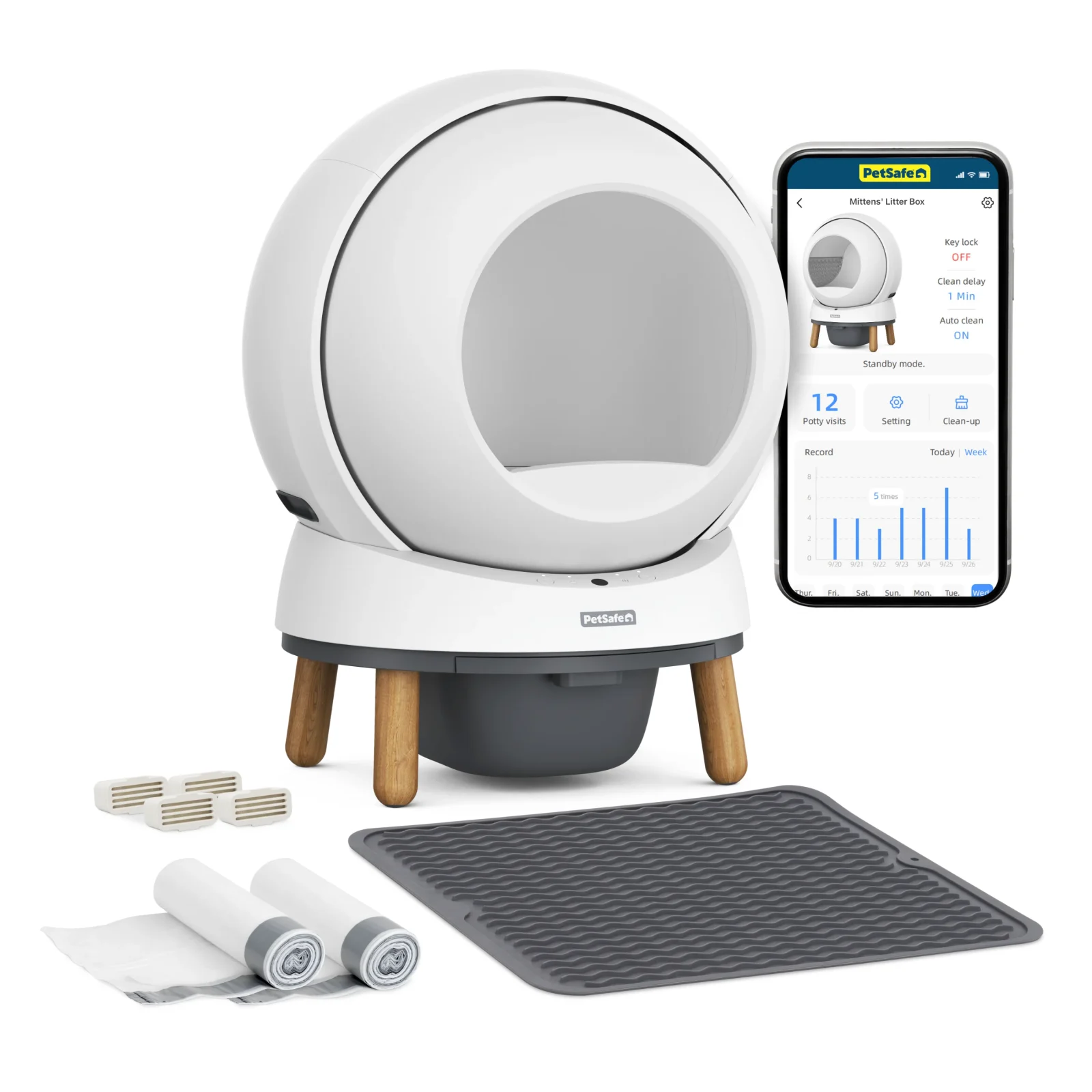 Smart Cat Litter Box Bundle - ScoopFree® SmartSpin™ - Image 2