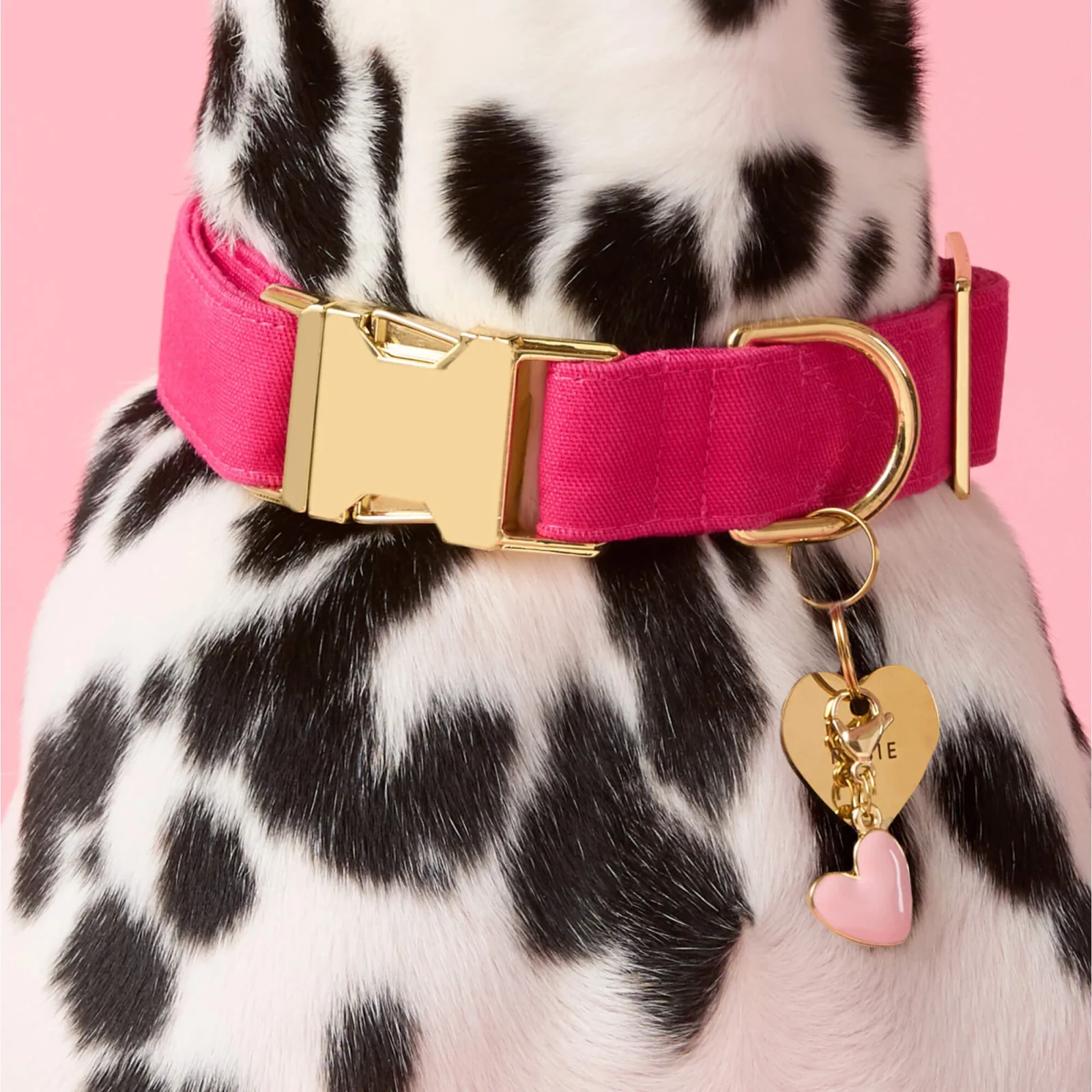Pink Heart Collar Charm - Image 2
