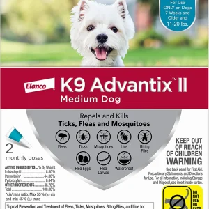 K9 Advantix Ii Dog Medium Teal 2-Count