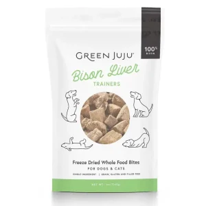 Green Juju Bison Liver Freeze Dried Trainers - 3 oz Bag