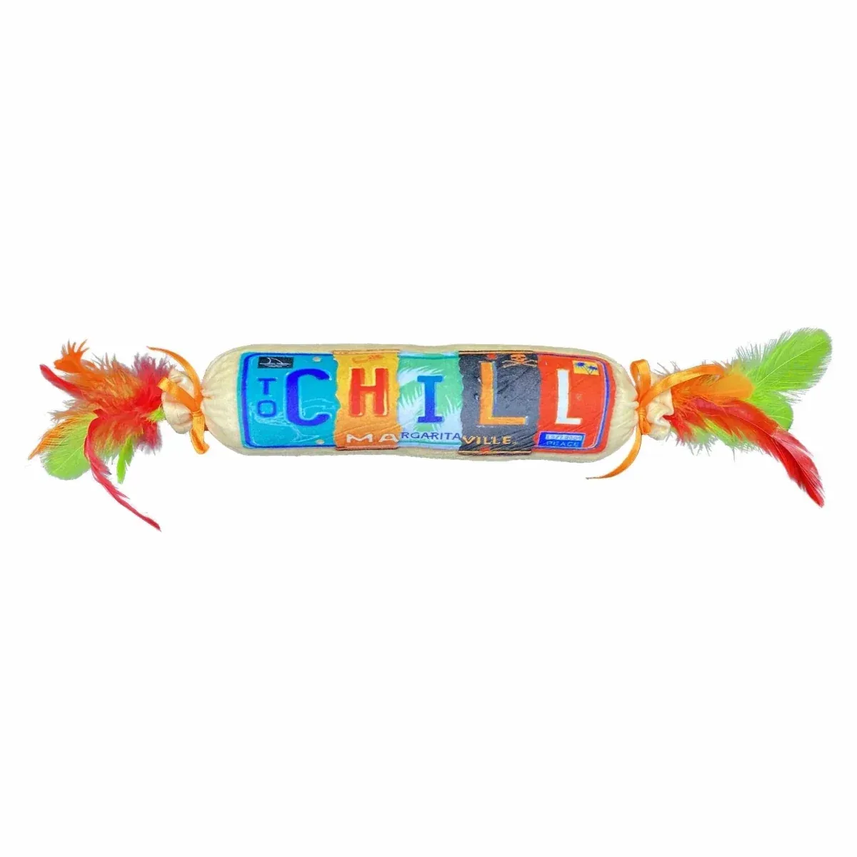 Multipet Margaritaville License to Chill Cat Kicker with Feathers 18 in - Image 2