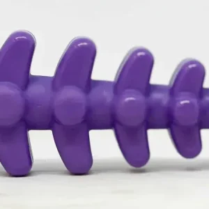 SodaPup Nylon Fish Bone Durable Chew Dog Toy Purple 8 in