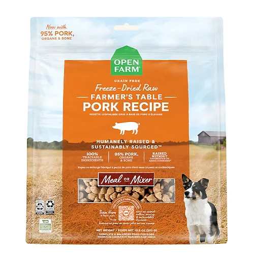 Open Farm Farmers Table Pork Freeze Dried Raw Dog Food