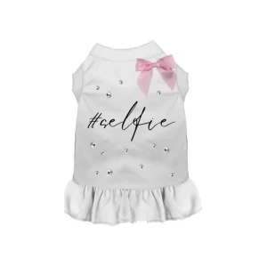 #SELFIE Dog Dress - Bark Fifth Avenue Rhinestone Ruffle