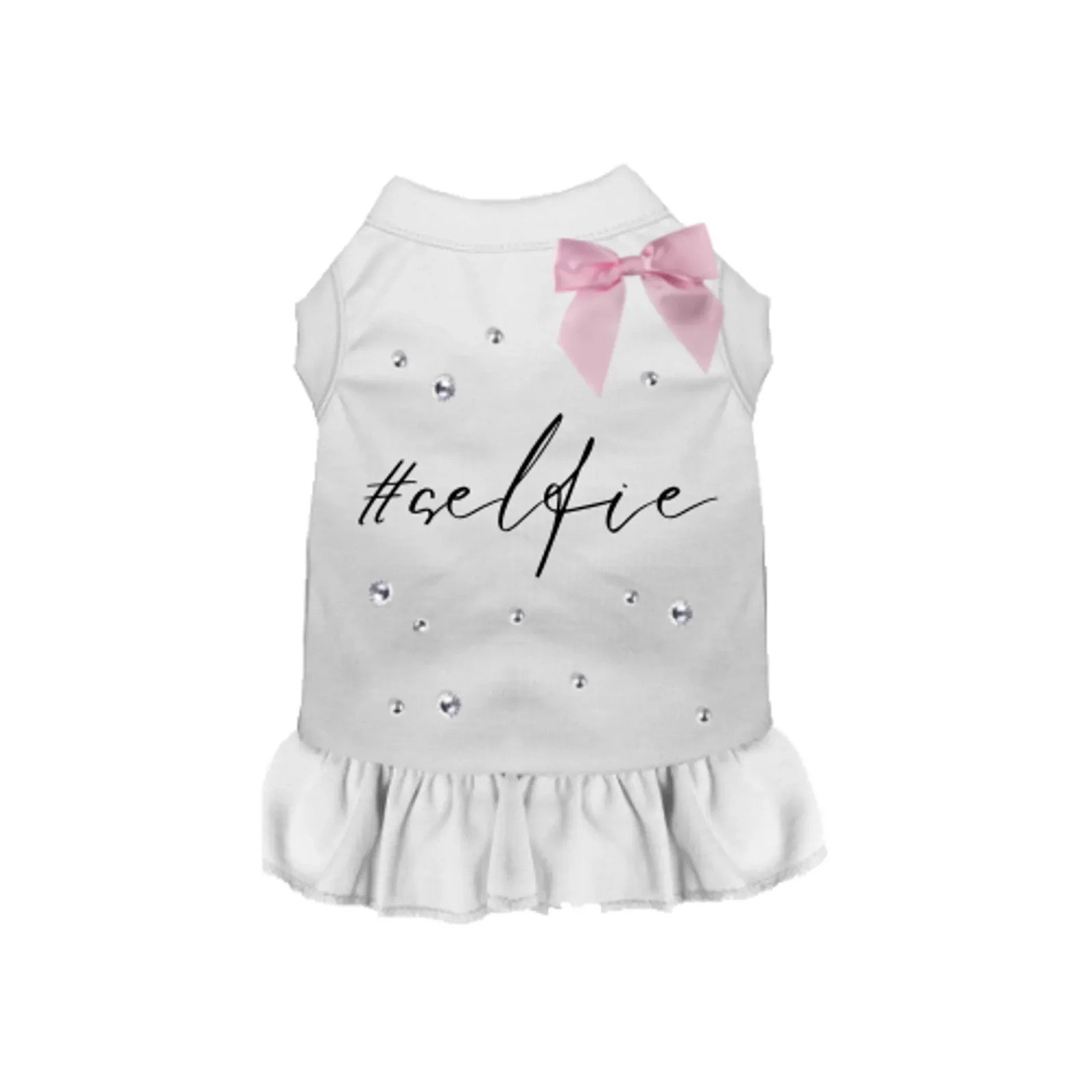 #SELFIE Dog Dress - Bark Fifth Avenue Rhinestone Ruffle