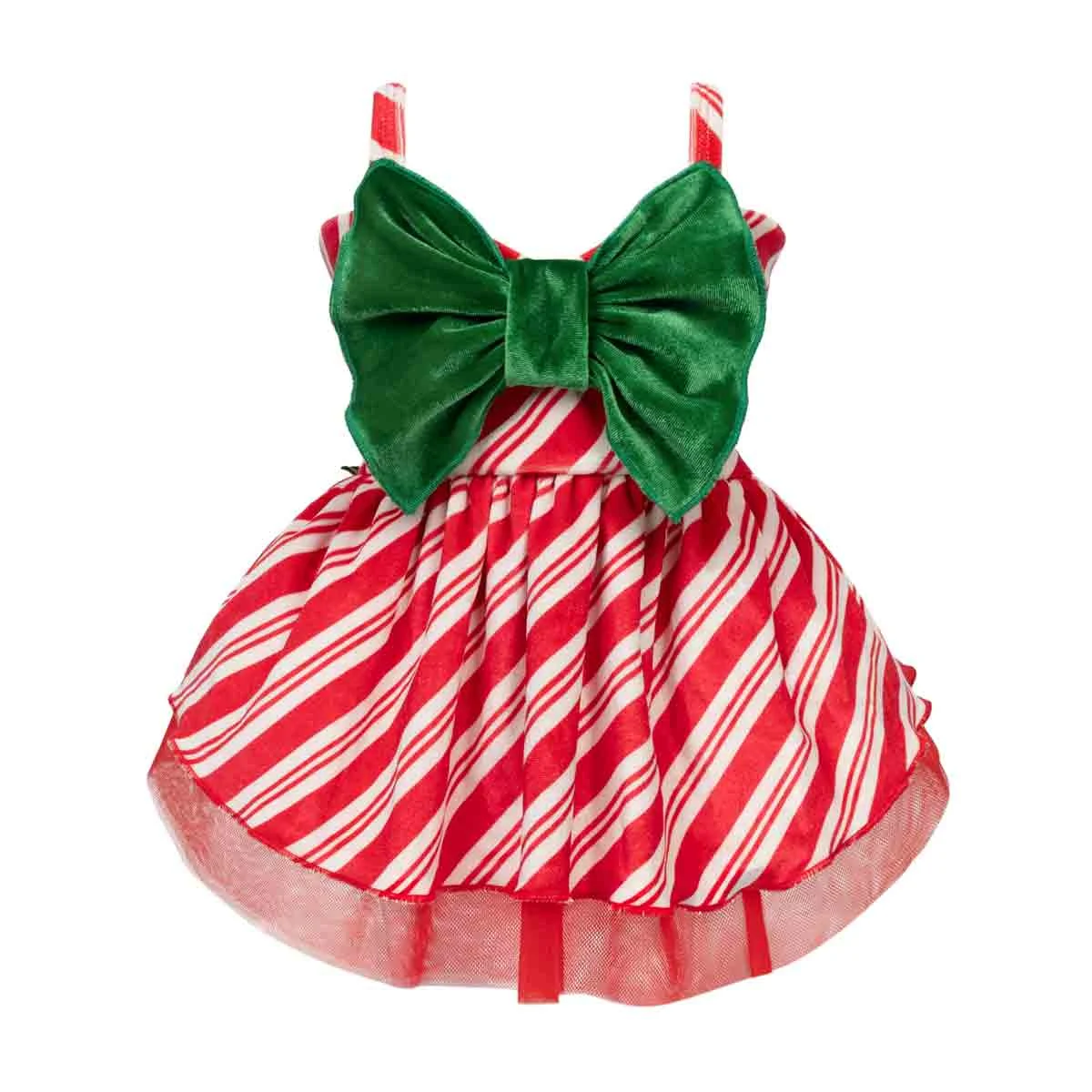 Candy Cane Striped Dog Christmas Dress