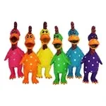 Multipet Globkens Chicken Dog Toy Assorted Large, 11.5 in - Image 2