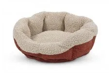 Aspen Self-Warming Oval Lounger Barn Red, Cream 19 in