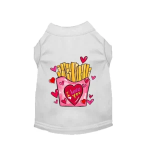 French Fries Are My Valentine Dog Tee & Dress by Bark Fifth Avenue
