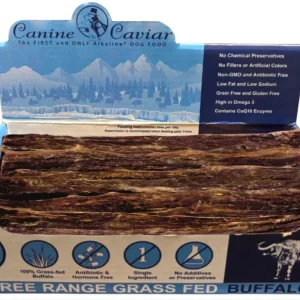 Canine Caviar Buffalo Jerky Flat Dog Treats 12 in 30-Count